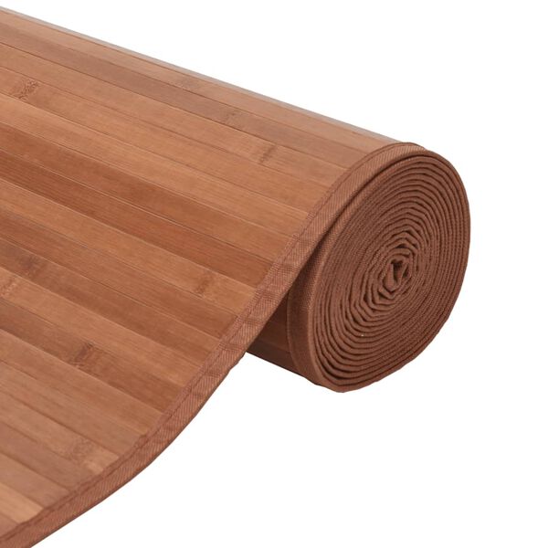 vidaXL Teppich Rechteckig Braun 60x300 cm Bambus