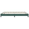 vidaXL Boxspringbett ohne Matratze Dunkelgr&uuml;n 180x210 cm Samt