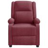 vidaXL Ohrensessel mit Massagefunktion Weinrot Stoff