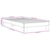 vidaXL Bettgestell R&auml;uchereiche 75x190 cm Holzwerkstoff und Metall