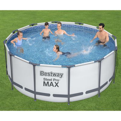 Bestway Steel Pro MAX Swimmingpool-Set Trendshop im cm vidaXL Rund 366x122