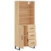vidaXL Highboard Sonoma-Eiche 69,5x34x180 cm Holzwerkstoff