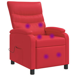 vidaXL Massage Relaxsessel Rot Kunstleder
