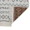 vidaXL Teppich Beige und Blau 160x230 cm Baumwolle
