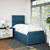 vidaXL Boxspringbett mit Matratze Blau 90x200 cm Samt