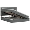 vidaXL Aufbewahrungsbett mit Matratze Dunkelgrau 160 x 200 cm Stoff