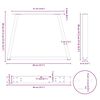 vidaXL Couchtischbeine V-Form 2 St&uuml;ck Wei&szlig; 40x(30-31,3) cm Stahl