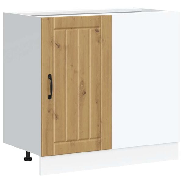 vidaXL K&uuml;chenunterschrank Lucca Artisan-Eiche Holzwerkstoff