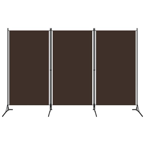 vidaXL 3-tlg. Raumteiler Braun 260x180 cm