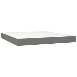 vidaXL Taschenfederkernmatratze Mittel Dunkelgrau 183x213x20 cm Stoff