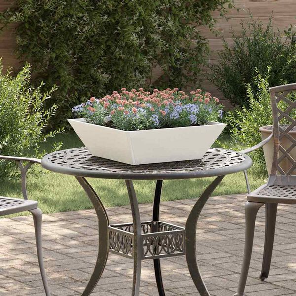 vidaXL Garten-Pflanzgef&auml;&szlig; 5 pcs Wei&szlig; 50 x 50 x 15 cm
