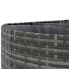 vidaXL 9-tlg. Garten-Sofagarnitur mit Kissen Grau Poly Rattan