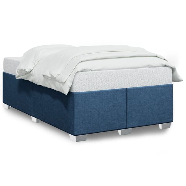 vidaXL Bettgestell ohne Matratze Blau 120x200 cm Stoff