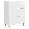 vidaXL Sideboard Hochglanz Wei&szlig; 66 x 34,5 x 90 cm Holzwerkstoff