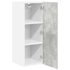 vidaXL H&auml;ngeschrank mit T&uuml;r 2 pcs Betongrau und Wei&szlig; 30 x 31 x 80 cm