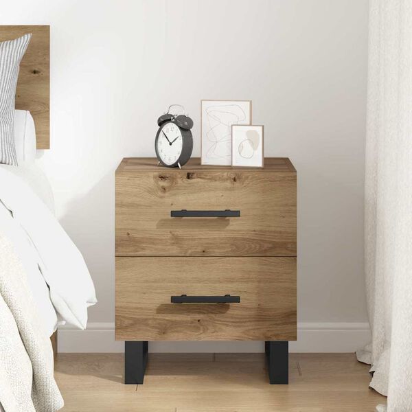 vidaXL Nachttisch Artisan-Eiche 40 x 35 x 47,5 cm Holzwerkstoff