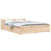 vidaXL Bett mit Schubladen 140x190 cm