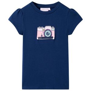 vidaXL Kinder-T-Shirt Marineblau 116