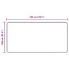 vidaXL Teppichl&auml;ufer MARSA Grau 200 x 100 cm Polyester und PVC