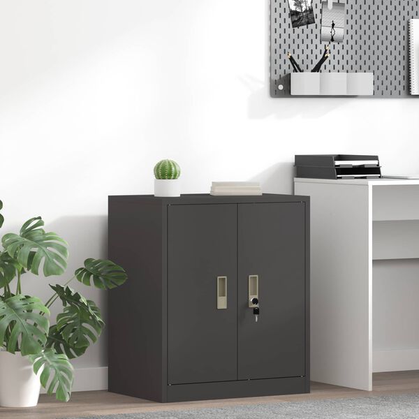 vidaXL Aufbewahrungsschrank Schwarz 60 x 40 x 70 cm Stahl