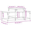 vidaXL Couchtisch Grau Sonoma 102x60x45 cm Holzwerkstoff
