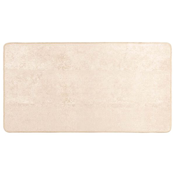 vidaXL Teppich Druck Creme 200 x 80 cm Polyester und PVC