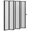vidaXL Duschwand Sonstiges Schwarz 168 x 140 cm Aluminium