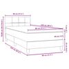 vidaXL Boxspringbett mit Matratze Rosa 80x220 cm Samt