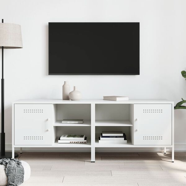 vidaXL TV-Schr&auml;nke 2 Stk. Wei&szlig; 68x39x50,5 cm Stahl