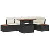 vidaXL Garten-Sofa-Set 6 stk. Schwarz Poly Rattan