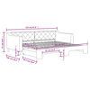 vidaXL Tagesbett Ausziehbar Dunkelgrau 90x200 cm Stoff