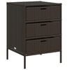 vidaXL Gartenschrank Braun 55x59x80 cm Poly Rattan