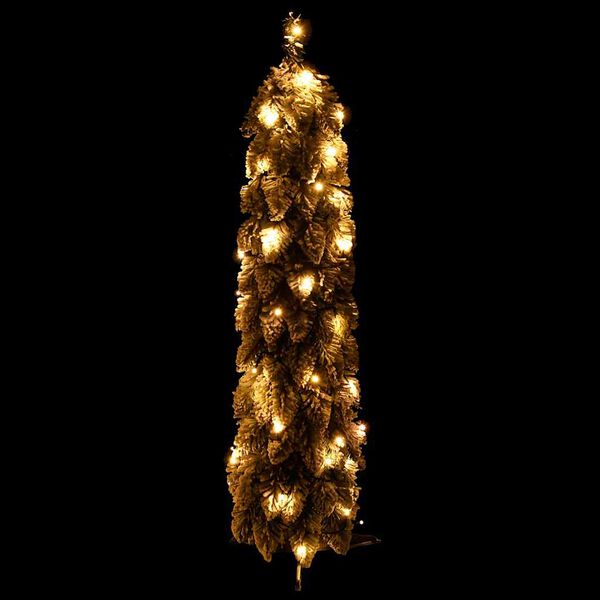 vidaXL K&uuml;nstlicher Weihnachtsbaum Beleuchtung & Schnee 45 LEDs 90 cm
