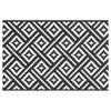 vidaXL Outdoor-Teppich ARAKIL Wei&szlig; und Schwarz 120x180 cm PP