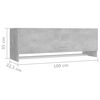 vidaXL Kleiderschrank Betongrau 100x32,5x35 cm Holzwerkstoff