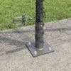 vidaXL Zaunpfosten Grau 25 x 1,6 m (36 mm Mesh) Stahl und PVC