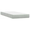 vidaXL Boxspringbett mit Matratze Hellgrau 80x220 cm Samt