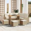 vidaXL Garten-Sofa-Set 9 pcs Beige Poly-Rattan