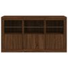 vidaXL Sideboard mit LED-Leuchten Braun Eichen-Optik 123x37x67 cm