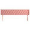 vidaXL Kopfteil mit Ohren Rosa 183x16x78/88 cm Samt