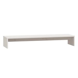 vidaXL Monitorst&auml;nder Wei&szlig; 100x27x15 cm Massivholz Kiefer