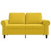vidaXL 2-Sitzer-Sofa Gelb 120 cm Samt