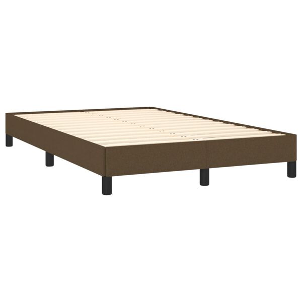 vidaXL Bettgestell ohne Matratze Dunkelbraun 120x200 cm Stoff