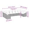 vidaXL Gartensofa-set mit Speicher 10 pcs Beige und Creme Poly-Rattan