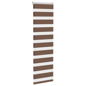 vidaXL Doppelrollo Braun 40x100 cm Stoffbreite 35,9 cm Polyester