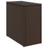 vidaXL Garten-Beistelltisch mit Glasplatte Braun 58x27,5x55 cm Rattan