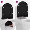 vidaXL Toilettensitz Verstellbar Schwarz 48,5 x 36 x 5 cm Polypropylen