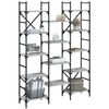 vidaXL B&uuml;cherregal Grau Sonoma 127,5x28,5x172,5 cm Holzwerkstoff