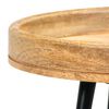 vidaXL Tisch-Set 3-tlg. Mangoholz Massiv und Stahl