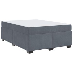 vidaXL Bettrahmen mit Matratze Dunkelgrau 140 x 200 cm Stoff